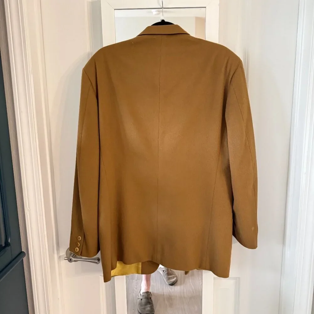 Versus Gianni Versace Camel Wool Cashmere Blazer Jacket Made in Italy Size 39/52